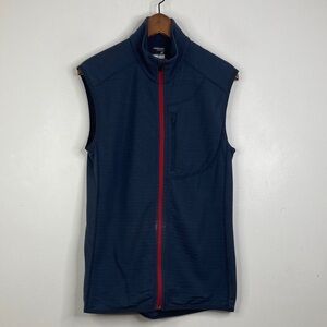 Icebreaker Merino Wool GT Vest Mens Small Dark Gray Full Zip Layer Outdoor Ski